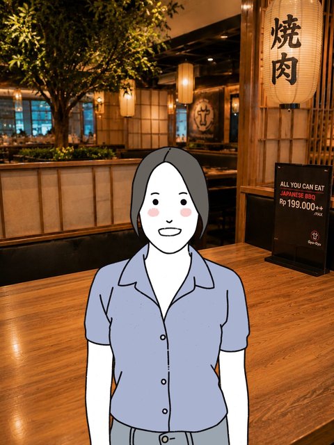 焼肉レストランの店員さん