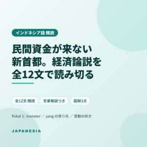 インドネシア語 精読 新首都 IKN 民間投資 経済論説