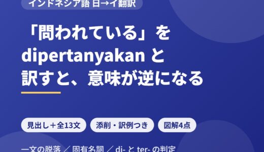 日本語ニュースをインドネシア語に訳す｜「海洋プラスチックの微細化」を見出し＋全13文で添削する