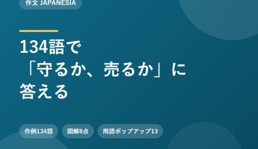 インドネシア語で作文を書く｜134語で「守るか、売るか」に答える。食文化の継承を論説にする設計・執筆・点検の全手順