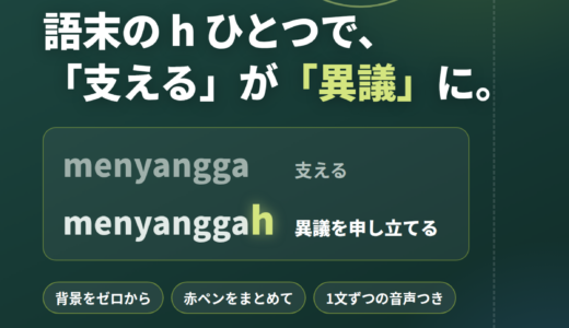 長文一文型リスニング5本｜menyanggah は「支える」ではなく「異議」——社会保護の担当者・ノーベル化学賞・パルプ会社・アナク・クラカタウほか