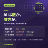 テーマは「仕事」なのに、3割が「データ」の話——筋をテーマに戻し、tidak lagi と両側の untuk を直す｜AI は、働く人の敵か、味方か
